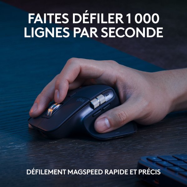 Ensemble sans fil souris + clavier – capteur optique 8000 dpi – 7 boutons – technologie – Logitech MX Keys S Combo (Original)