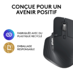 Souris sans fil – droitier – capteur optique 8000 dpi – 7 boutons – molette exclusive – Logitech MX Master 3S (Original)