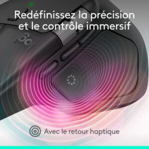 Souris sans fil – droitier – capteur laser 8000 dpi – 8 boutons – molette exclusive pour – Logitech MX Master 4 (Original)