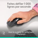 Souris sans fil – droitier – capteur laser 8000 dpi – 8 boutons – molette exclusive pour – Logitech MX Master 4 (Original)