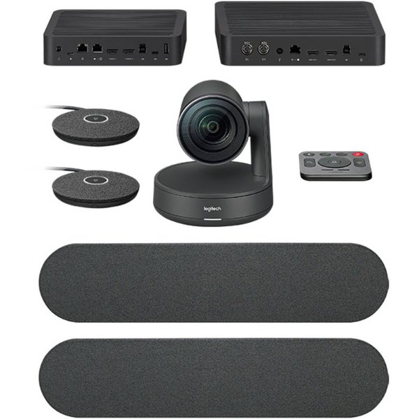 Caméra de visioconférence – Ultra HD 4K – angle de vue 90° – zoom 15x – 4 microphones – Logitech Rally Plus CC5000e Plus