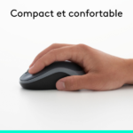 Souris sans fil – ambidextre – capteur optique 1000 dpi – 3 boutons – Logitech Wireless Mouse M186 (Original)
