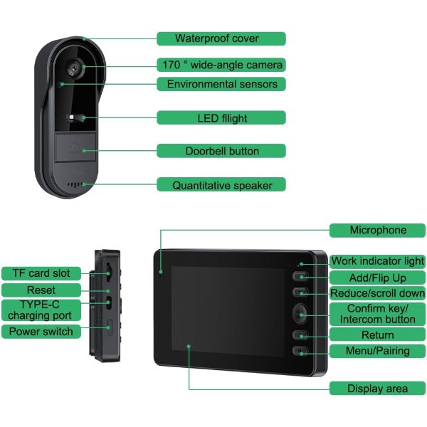 Sonnette Vidéo Sans Fil 1080P M10S