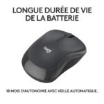 Souris sans fil – ambidextre – Bluetooth – capteur optique 1000 dpi – 3 boutons – Logitech M240 Silent (Original)