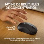 Souris sans fil – ambidextre – Bluetooth – capteur optique 1000 dpi – 3 boutons – Logitech M240 Silent (Original)