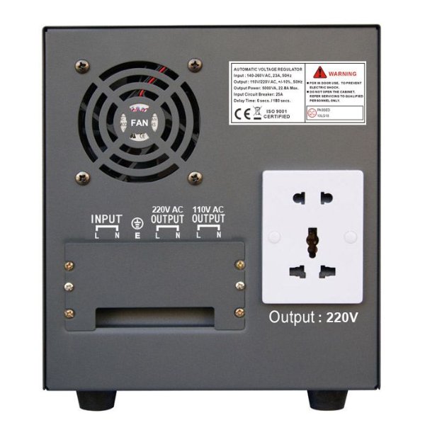 Régulateur de tension automatique Digital 5000VA / 5KVA, contrôle par microprocesseur – R SCAR MCD-5000VA