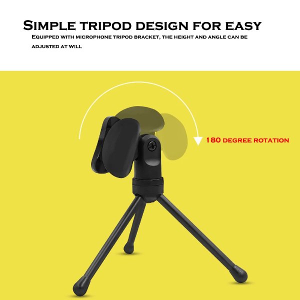 Micro de réduction de bruit pour ordinateur avec trépied Microphone à condensateur SF-920 – Microphone SF-920