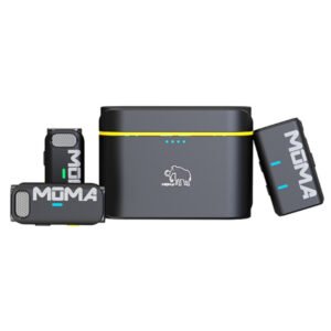 Micro cravate sans fil pour 2 personnes (2,4 GHz, noir) – MOMA LARK M1 DUO