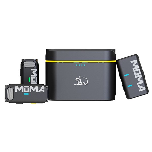 Micro cravate sans fil pour 2 personnes (2,4 GHz, noir) – MOMA LARK M1 DUO
