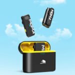 Micro cravate sans fil pour 2 personnes (2,4 GHz, noir) – MOMA LARK M1 DUO