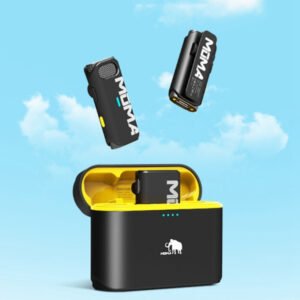 Micro cravate sans fil pour 2 personnes (2,4 GHz, noir) – MOMA LARK M1 DUO