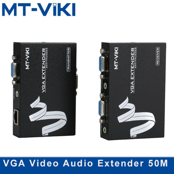 Extender VGA 50m sur Ethernet Cat6, 1 entrée, 2 sorties, 1080p – MT-VIKI MT-50T