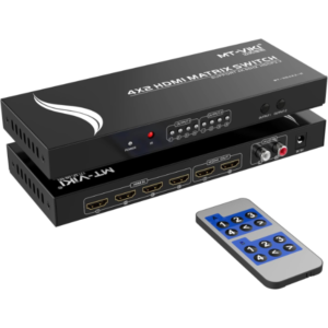 Switch/Splitter matriciel HDMI 4×2 4K 60Hz avec télécommande IR – MT-VIKI MT-HD4X2