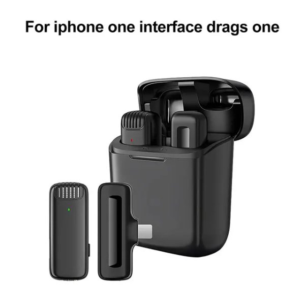Micro cravate sans fil avec étui de chargement intelligent avec connecteur Lightning – Micro cravate sans fil J11-L / iphone