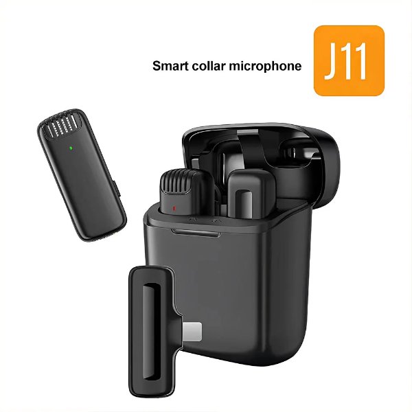 Micro cravate sans fil avec étui de chargement intelligent avec connecteur Lightning – Micro cravate sans fil J11-L / iphone