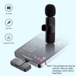 Micro cravate sans fil pour 2 personnes avec connecteur Lightning à réduction de bruit – Micro cravate sans fil K9-L-2IN1 / iphone