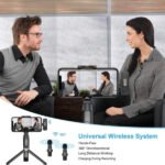 Micro cravate sans fil pour 2 personnes avec connecteur Lightning à réduction de bruit – Micro cravate sans fil K9-L-2IN1 / iphone