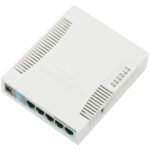 Point d’accès 2,4GHz, Ethernet 5 x Gigabit, USB, processeur 600MHz, 128Mo de RAM – MikroTik RB951G-2HnD