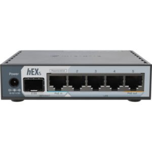 Routeur réseau administrable Gigabit PoE passif à 5 ports – MikroTik hEX S (2025) E60iUGS