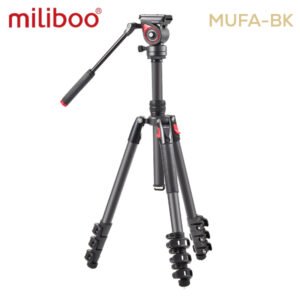 Trépied caméra professionnel en aluminium avec tête fluide Q5S MUF – Milliboo MUFA-BK
