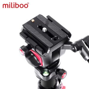 Trépied caméra professionnel en aluminium avec tête fluide Q5S MUF – Milliboo MUFA-BK