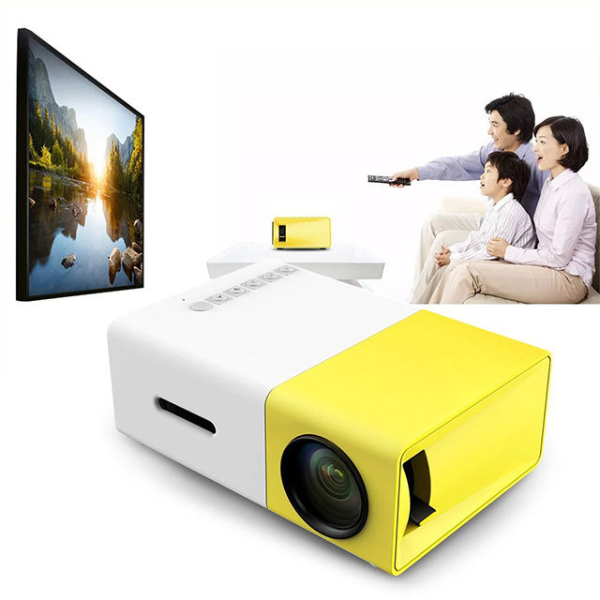 Mini VidéoProjecteur Portable Portable Pro, 480×272 Pixels, compatible HDMI 1080P, Audio – Mini VidéoProjecteur Portable YG-300