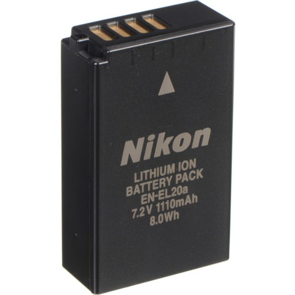 Batterie lithium-ion rechargeable Nikon EN-EL20a (7,2 V, 1 110 mAh) – Batterie Nikon EN-EL20A