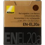 Batterie lithium-ion rechargeable Nikon EN-EL20a (7,2 V, 1 110 mAh) – Batterie Nikon EN-EL20A