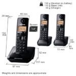Téléphone fixe portatif sans fil numérique avec 3 combinés – Panasonic KX-TG2713
