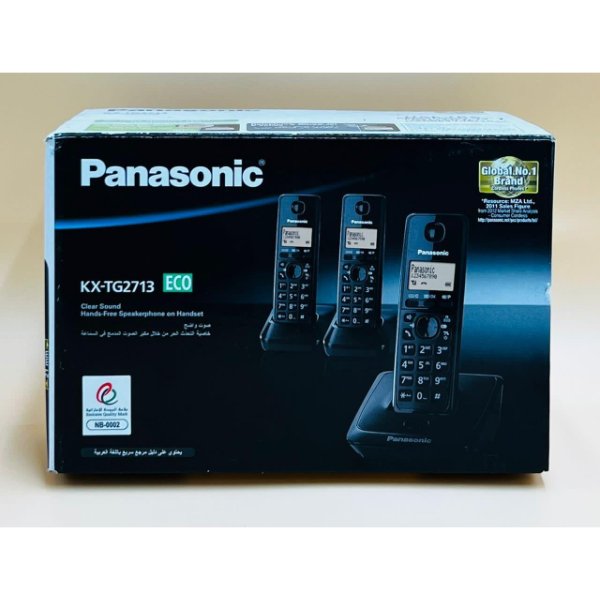 Téléphone fixe portatif sans fil numérique avec 3 combinés – Panasonic KX-TG2713