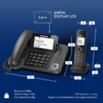 Téléphone fixe combiné filaire et sans fil – Panasonic KX-TGF310