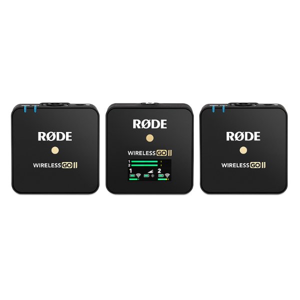 Système de micro cravate sans fil ultra-compact avec récepteur double canal et 2 émetteurs – RODE Wireless GO II