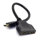 Câble répartiteur HDMI 1 entrée 2 sorties, adaptateur HDMI mâle vers 2 HDMI femelles – R SCAR RS-HDMI1X2