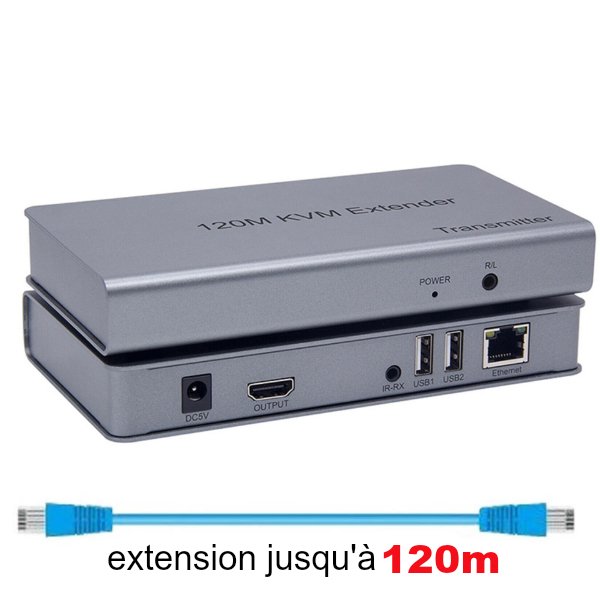 Extension KVM HDMI RJ45 | 120m – R SCAR RS-KVM120M
