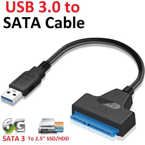 Câble Adaptateur USB 3.0 Vers SATA 2.5″ SSD-HDD – R SCAR RS-USBSATA