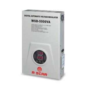 Régulateur de tension automatique mural 5000VA / 5KVA, avec fonction de dérivation – R SCAR WSD-5000VA
