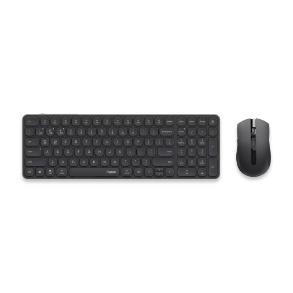 Ensemble clavier + souris sans fil connectivité avec Dongle USB – QWERTY, Anglais – Rapoo 9350S (Original)
