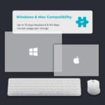 Ensemble clavier + souris sans fil connectivité avec Dongle USB – QWERTY, Anglais – Rapoo 9350S (Original)