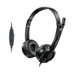 Casque Ordinateur Filaire Stéréo double port jack – Rapoo H100 Noir