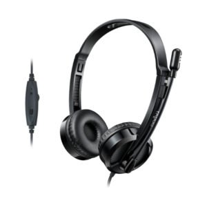 Casque Ordinateur Filaire Stéréo double port jack – Rapoo H100 Noir