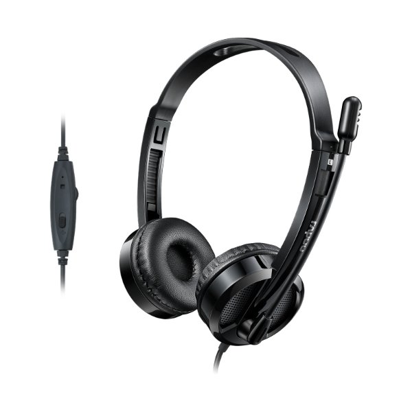 Casque Ordinateur Filaire Stéréo double port jack – Rapoo H100 Noir
