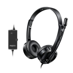 Casque Ordinateur Filaire Port USB – Rapoo H120 Noir