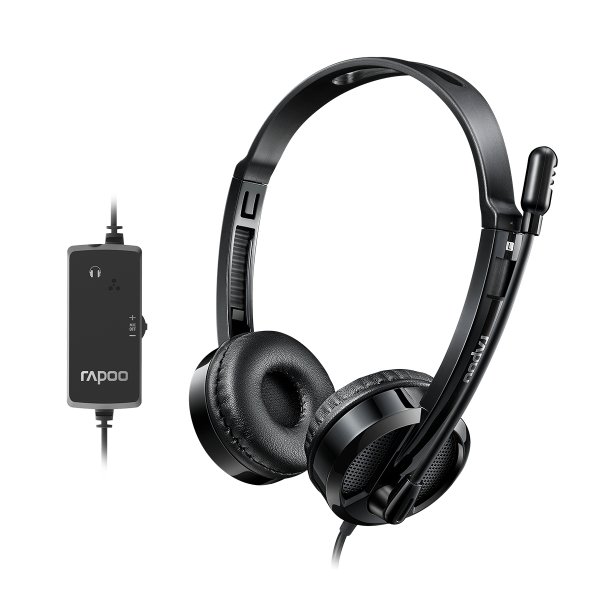 Casque Ordinateur Filaire Port USB – Rapoo H120 Noir