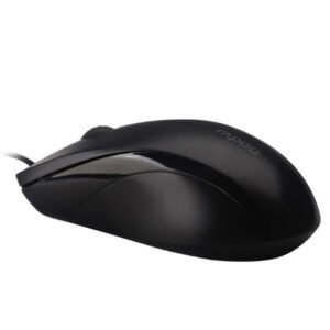 Souris filaire optique silencieuse 1000DPI, cordon de 1,5m, USB-A – Rapoo N1600 Silent (Original)