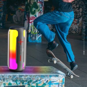 Enceinte Bluetooth portable sans fil 10W avec éclairage LED RGB,TF card, USB, AUX – SOONBOX S6200