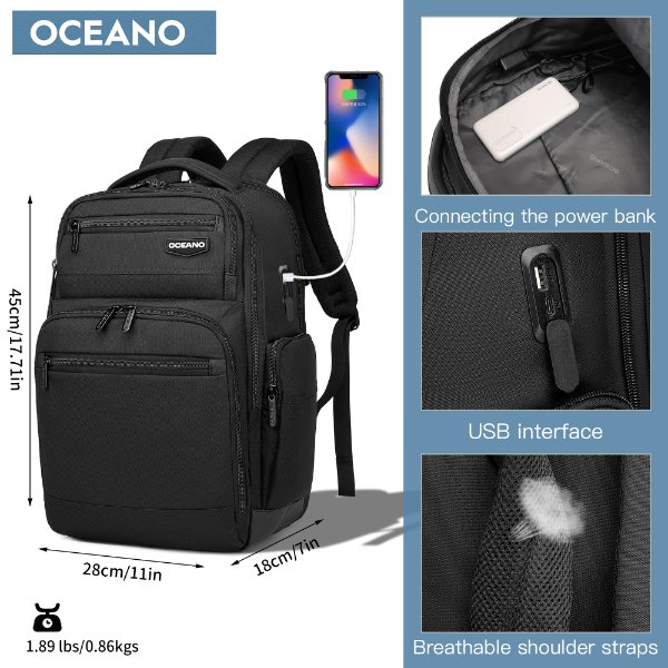 Sac à Dos Tiroll Avec Plusieurs Compartiments, étanche et Résistante Aux Chocs – Sac Oceano 3809