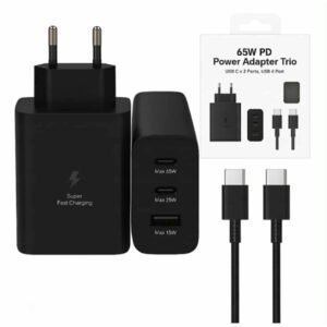 Samsung Adaptateur secteur Trio 65W Noir avec câble (Original)