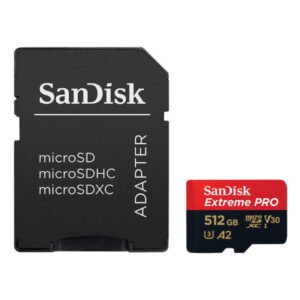 SanDisk Extreme PRO microSDXC UHS-I U3 512Gb + Adaptateur SD