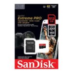 Carte mémoire microSDXC UHS-I U3 512Gb V30 C10 A2 200 Mo/s 140 Mo/s – SanDisk Extreme PRO microSDXC UHS-I U3 512Gb + Adaptateur SD