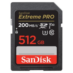 Carte mémoire SDHC UHS-I U3 Classe 10 512Gb 90 Mo/s – SanDisk Extreme Pro SDHC UHS-I 512Gb